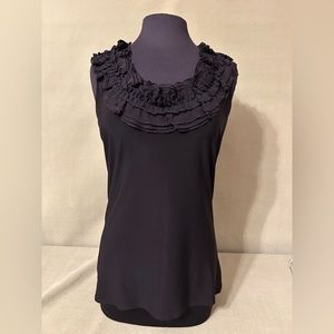 Black Ruffle Shirt that is very flattering on!